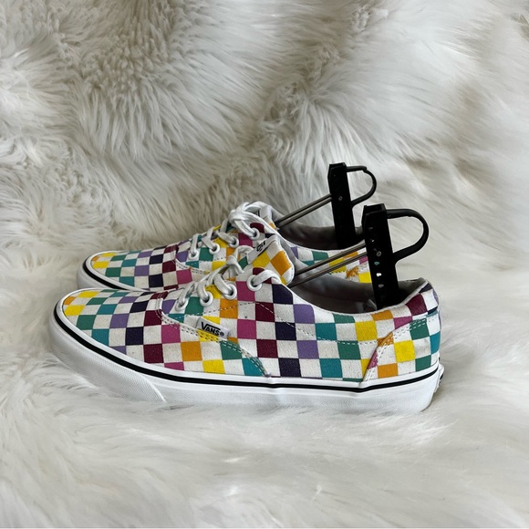 VANS Multicolor Chekerboard Lace Up Sneakers - Picture 1 of 6